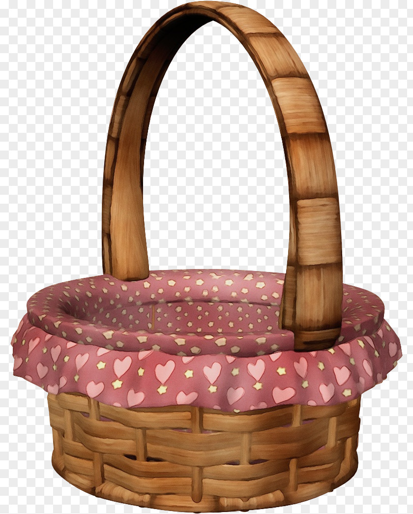 Storage Basket Oval Wicker Pink Home Accessories Picnic PNG