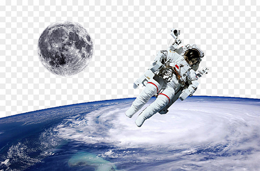 Astronauts In Space Astronaut Moon Outer Sky PNG