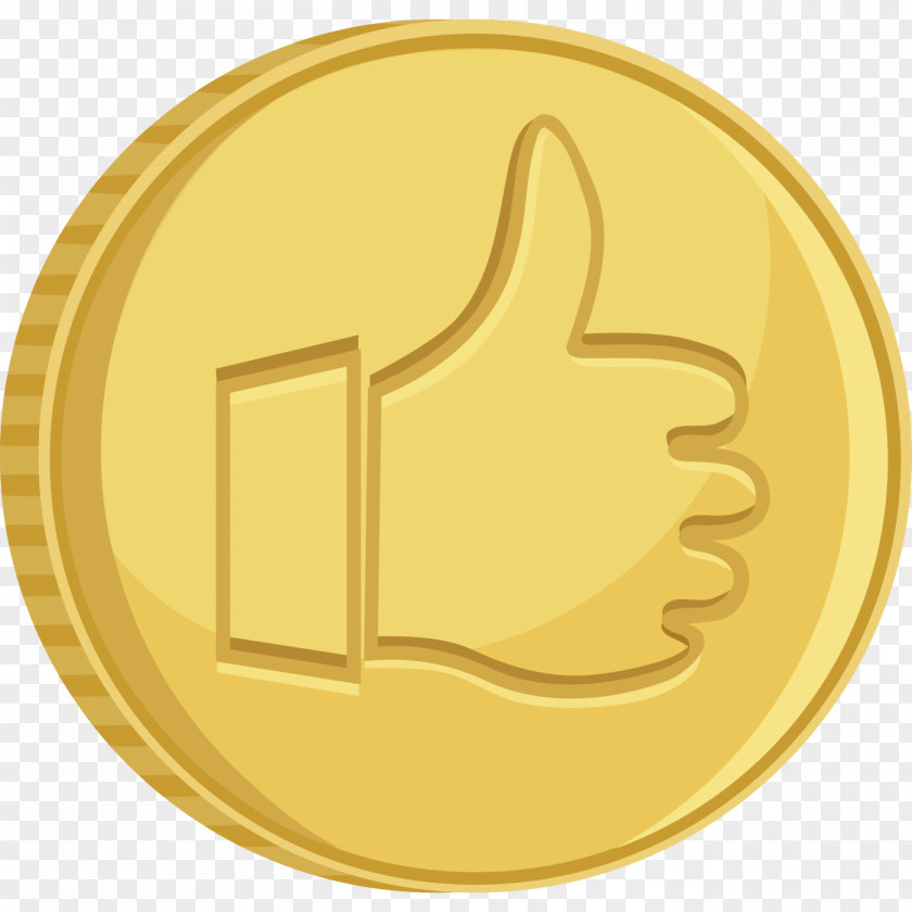 Coin Thumb Signal Clip Art PNG