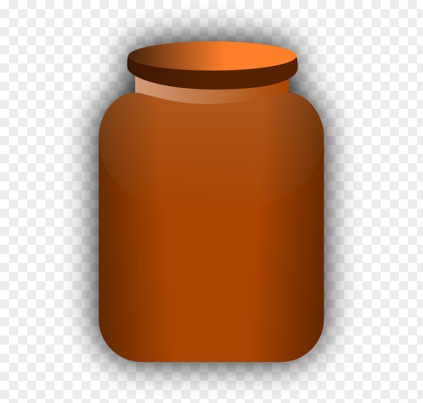 Mason Jar Prototype Caramel Color Cylinder PNG