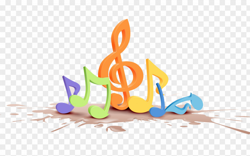 Color Notes Musical Note Wallpaper PNG