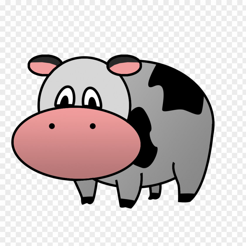 Cow Domestic Pig Cattle Snout Nose Clip Art PNG