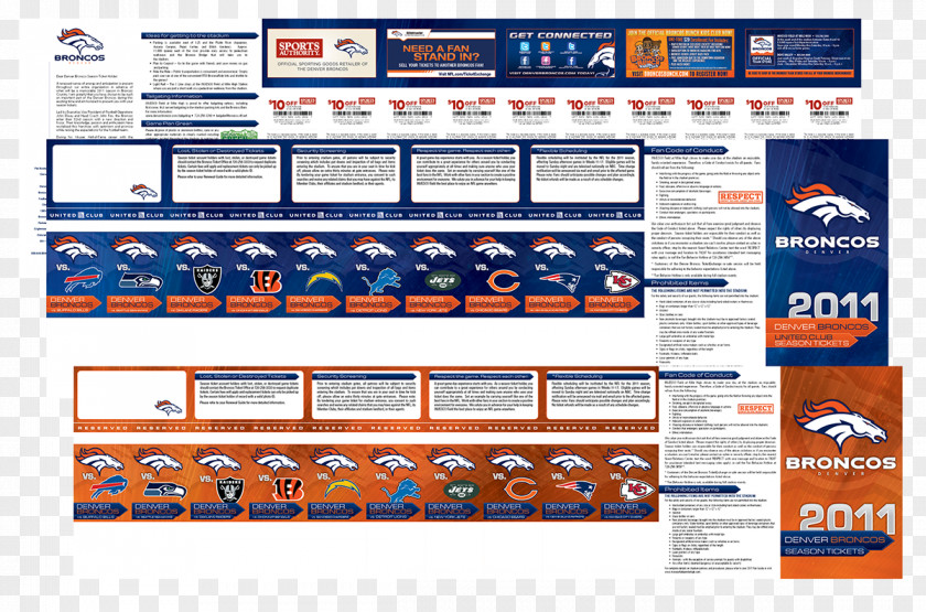 Denver Broncos Display Advertising Brand Web Page PNG