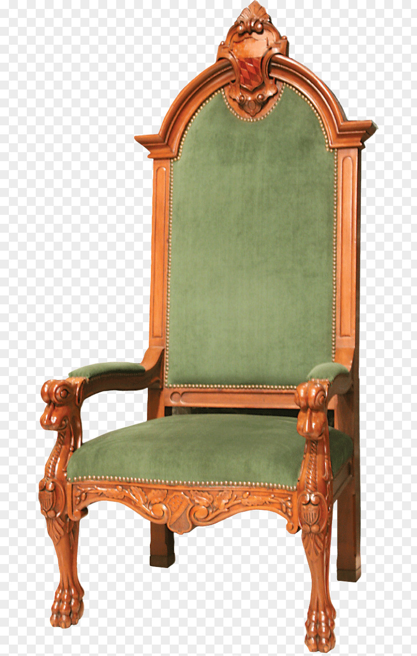 Green Pattern Chair Table Bishop Cathedra Priest PNG