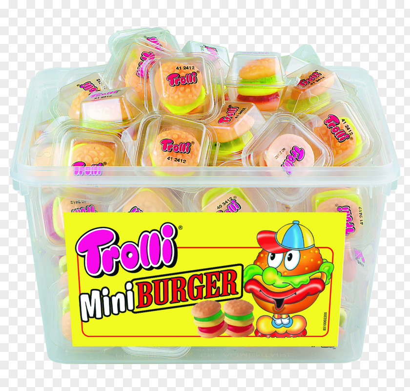 Mini Burger Hamburger Gummy Bear Gumdrop Trolli Candy PNG