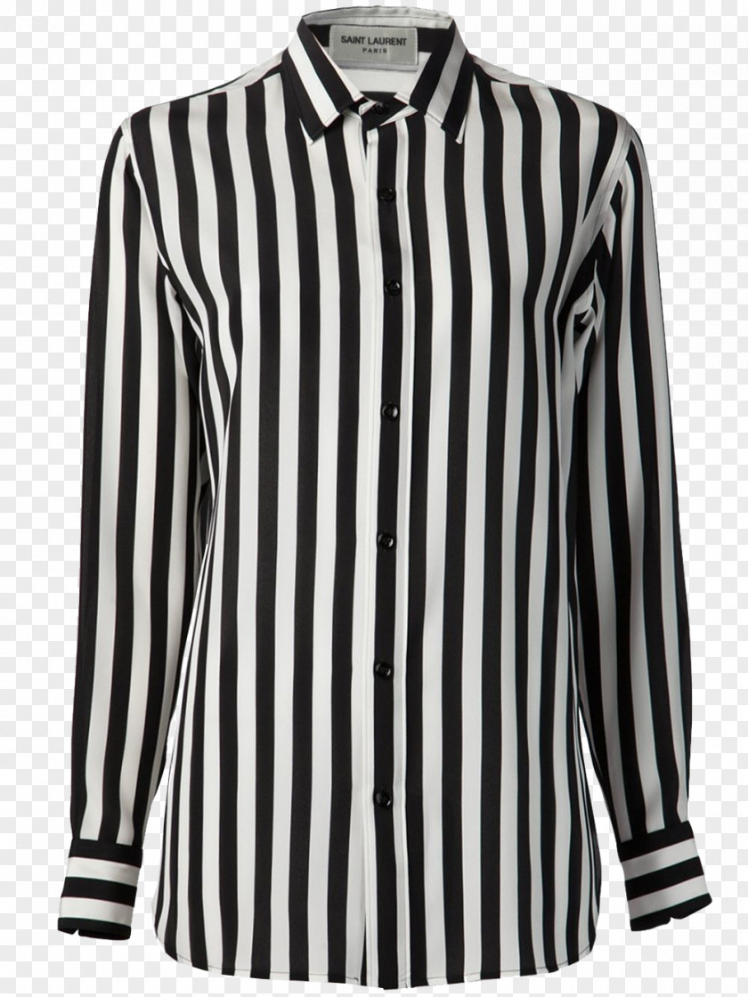 Striped Long-sleeved T-shirt Blouse PNG