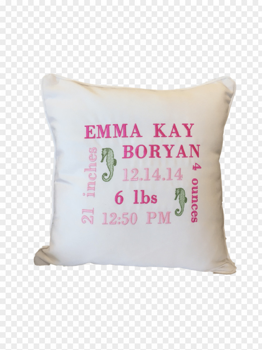 Birth Announcement Cushion Throw Pillows Material PNG