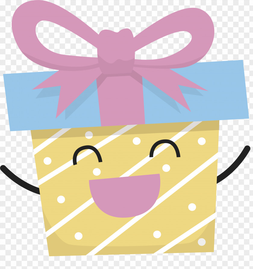 Happy Cheering Gift Box Clip Art PNG