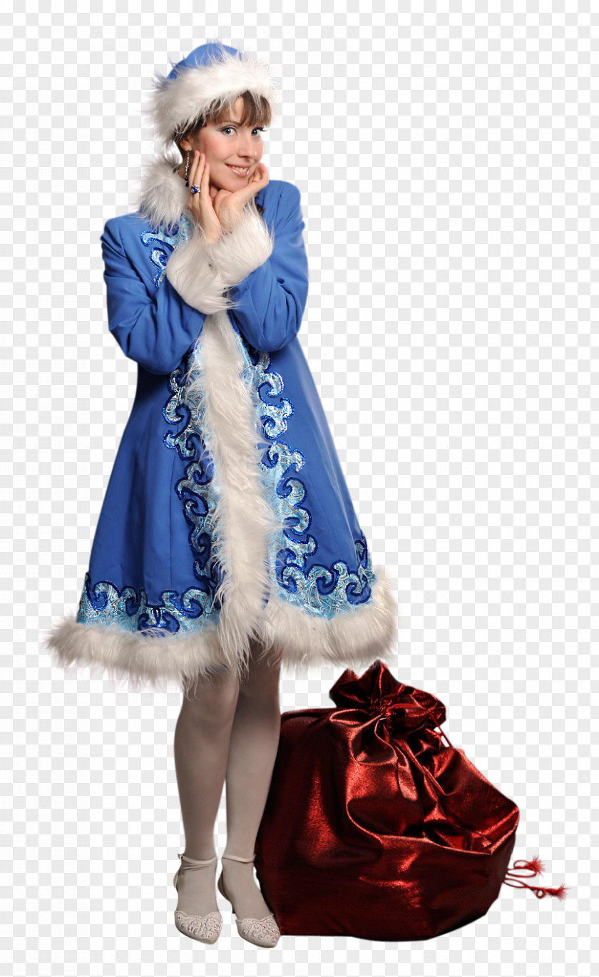 Parasol Mrs. Claus Woman Christmas Blue New Year PNG