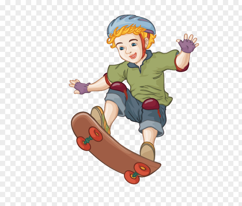 Skateboard Skateboarding Cartoon Boy PNG