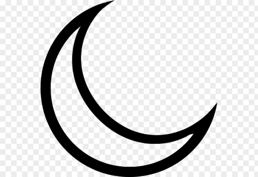 Symbol Blackandwhite Moon PNG