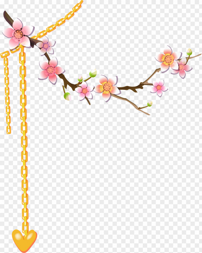 Vector Hand-painted Plum Flowers PNG