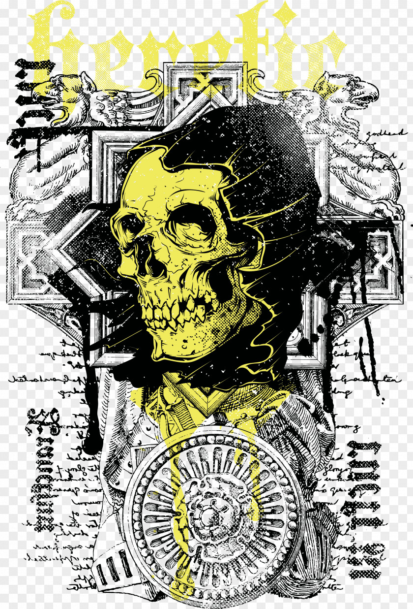 Cape Skull Prints T-shirt Illustration PNG