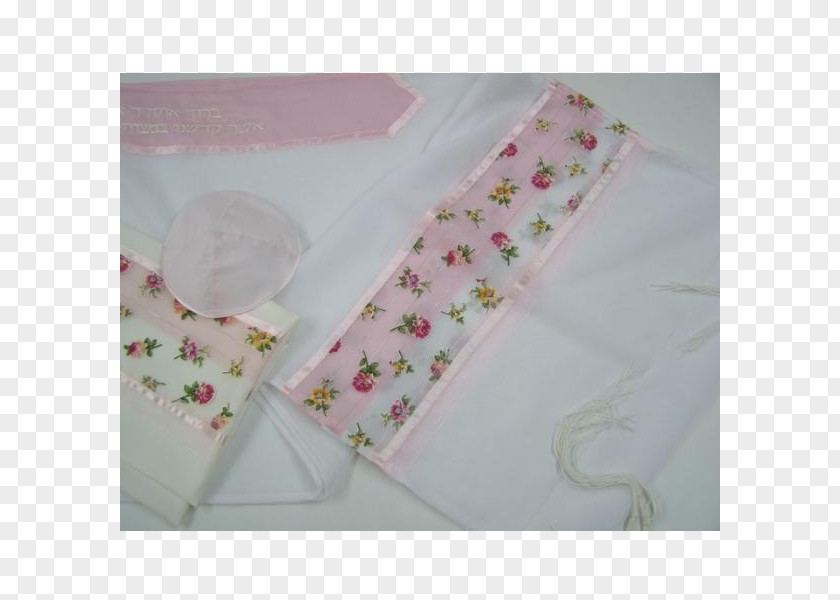 Tallit Bed Sheets Embroidery Tablecloth Pink M PNG