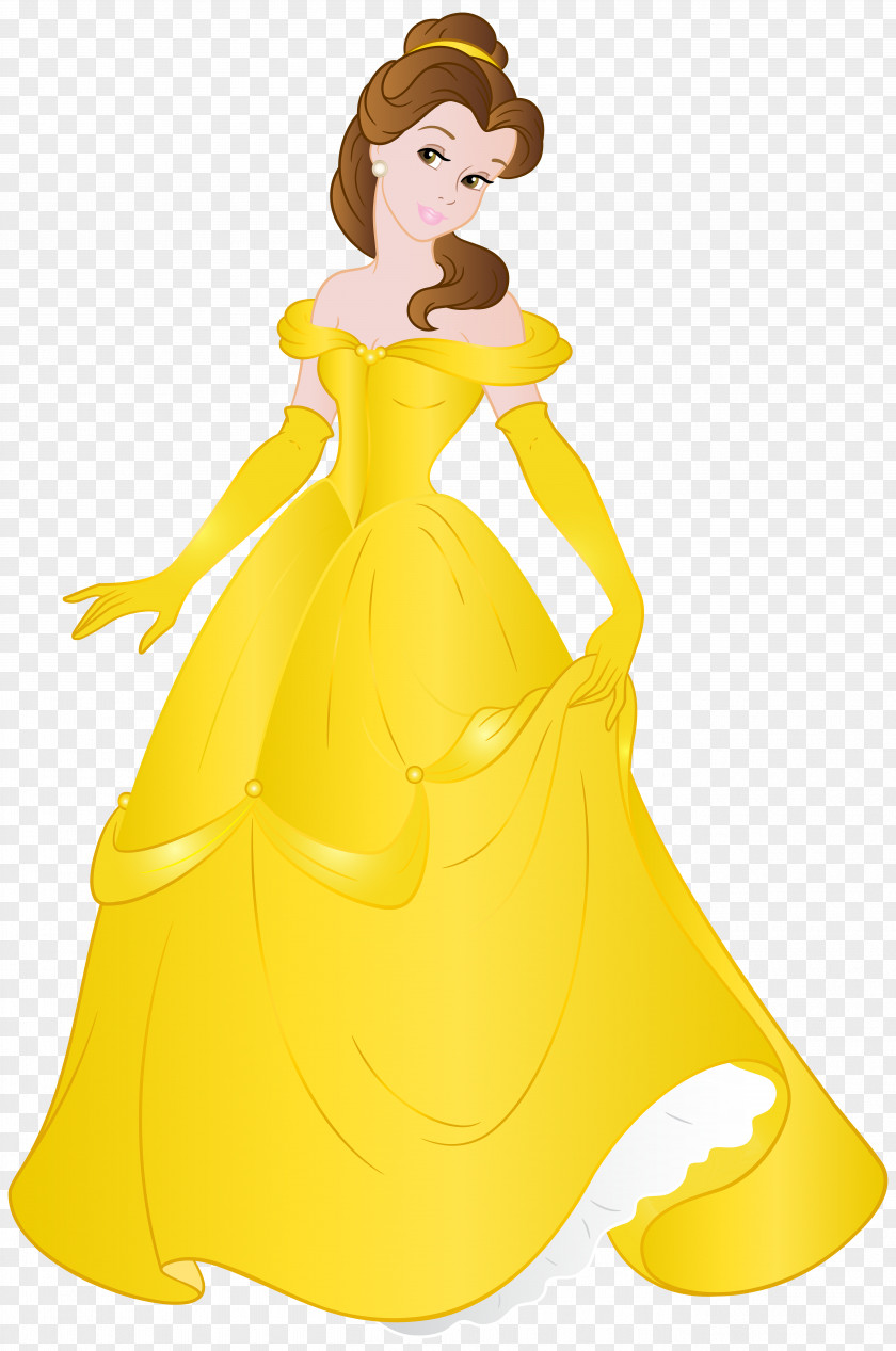 Belle Princess Free Clip Art Image Woman Gown Cartoon Design Illustration PNG