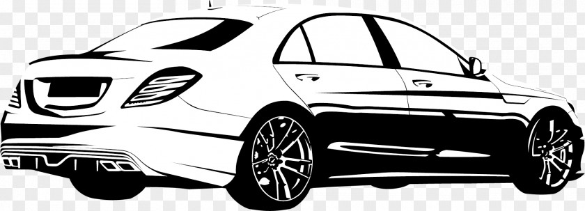 Black And White Mercedes Mercedes-Benz Car Luxury Vehicle PNG