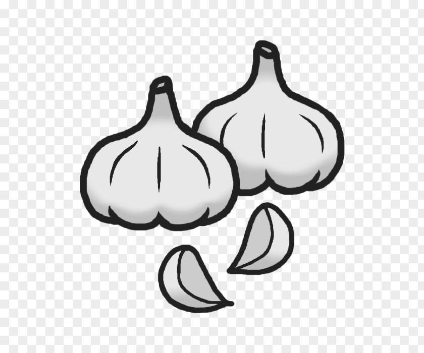Garlic Black And White Food Clip Art PNG