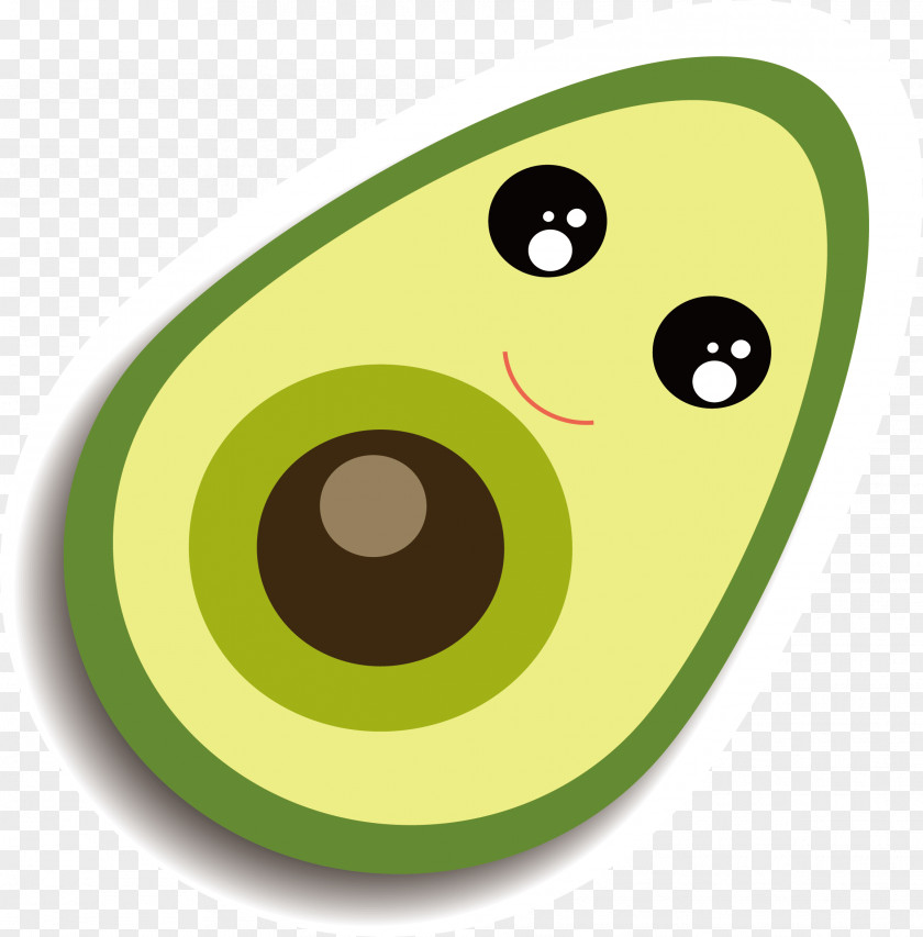 Green Cartoon Avocado Guacamole Clip Art PNG