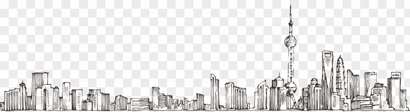 Hand-painted Shanghai City Drawing Google Street View Croquis PNG