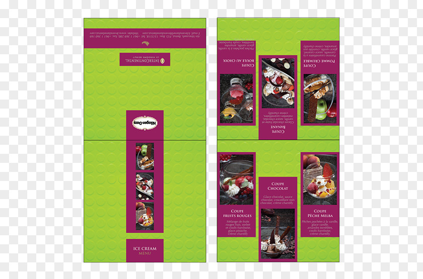 Ice Cream Menu Advertising Magenta PNG