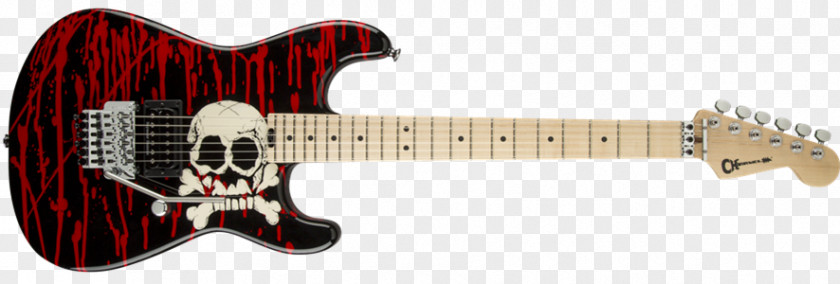 Skull Blood San Dimas Charvel Electric Guitar Fingerboard PNG