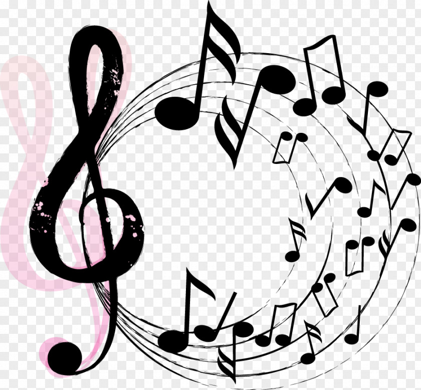 Background Notes Musical Note Instrument Poster PNG