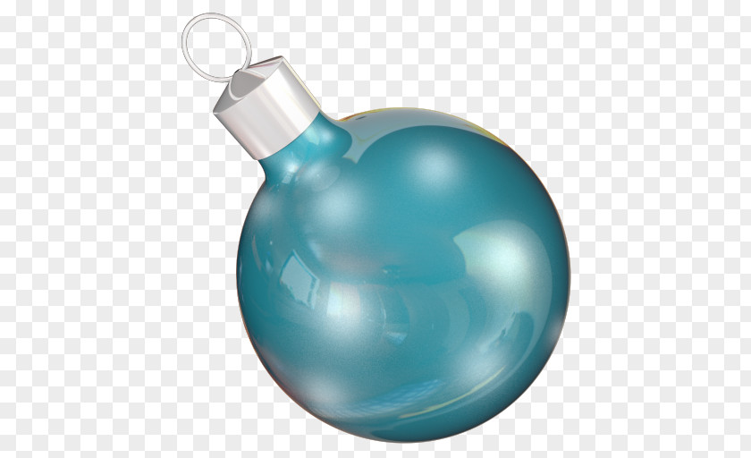 Sphere 02 Turquoise Liquid Christmas Ornament Aqua PNG