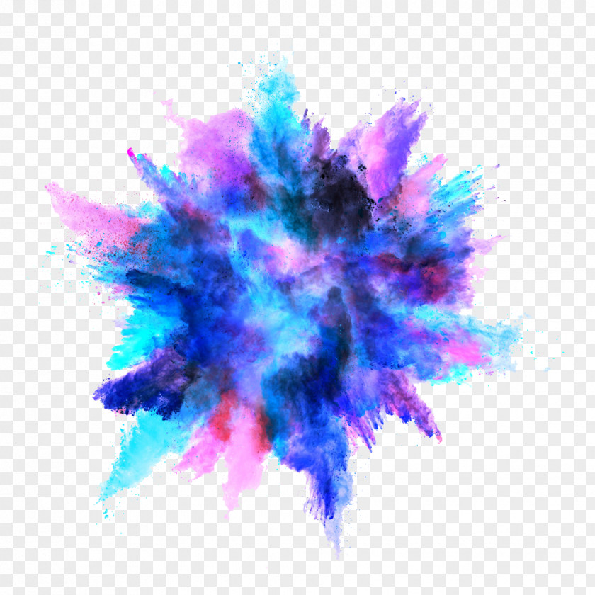 Blue Powder Color Explosion Explosive Material PNG