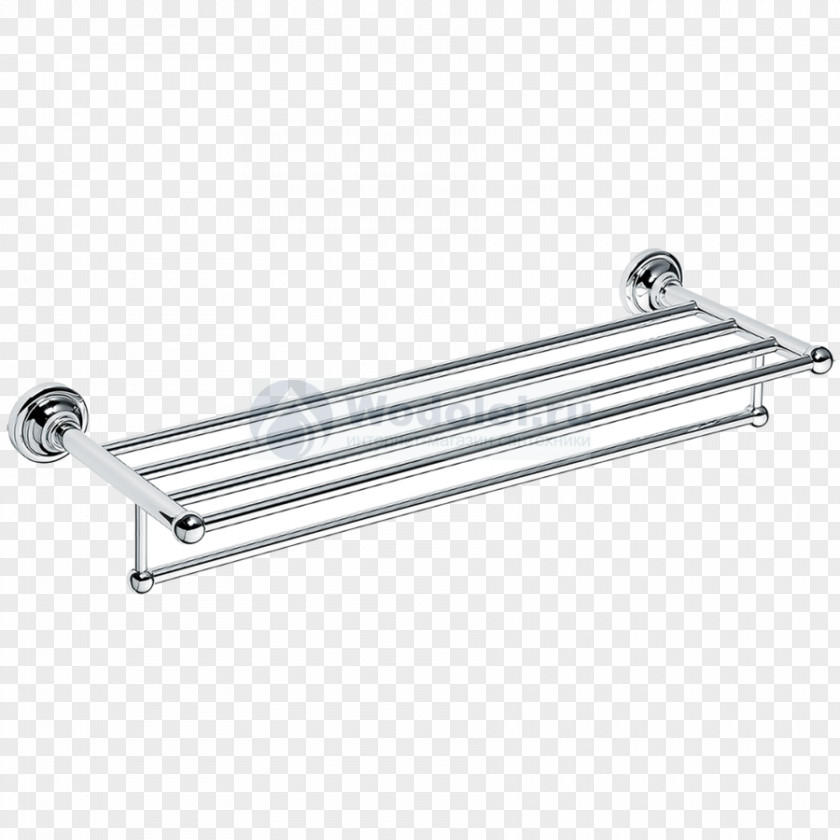 Convenient Bath Towel Rack Bathroom Shelf Door Chromium PNG