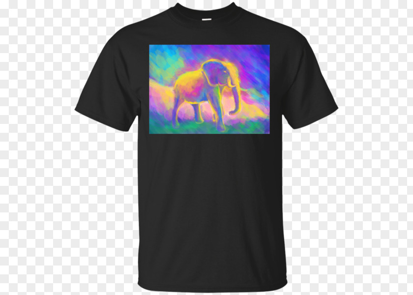 Watercolor Elephant T-shirt Hoodie Gildan Activewear Sleeve PNG