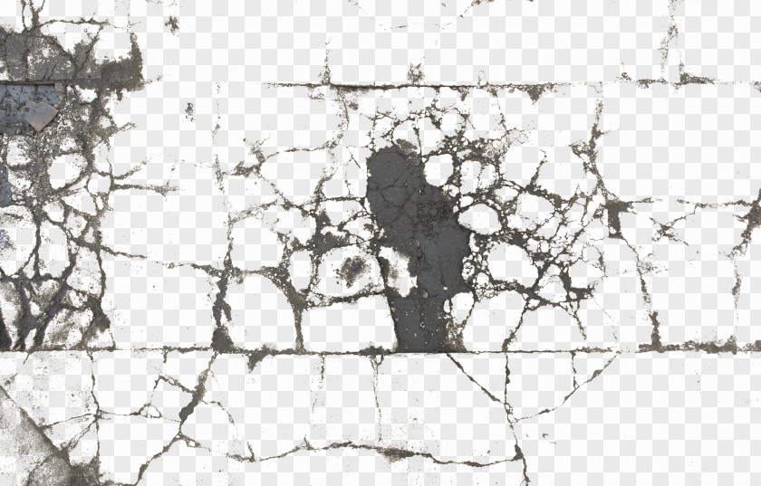 Crack Paper Decal Concrete Tile Material PNG