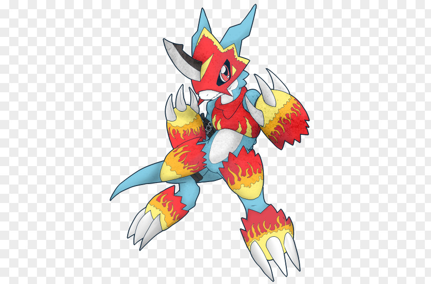 Digimon Flamedramon Veemon Fan Art PNG