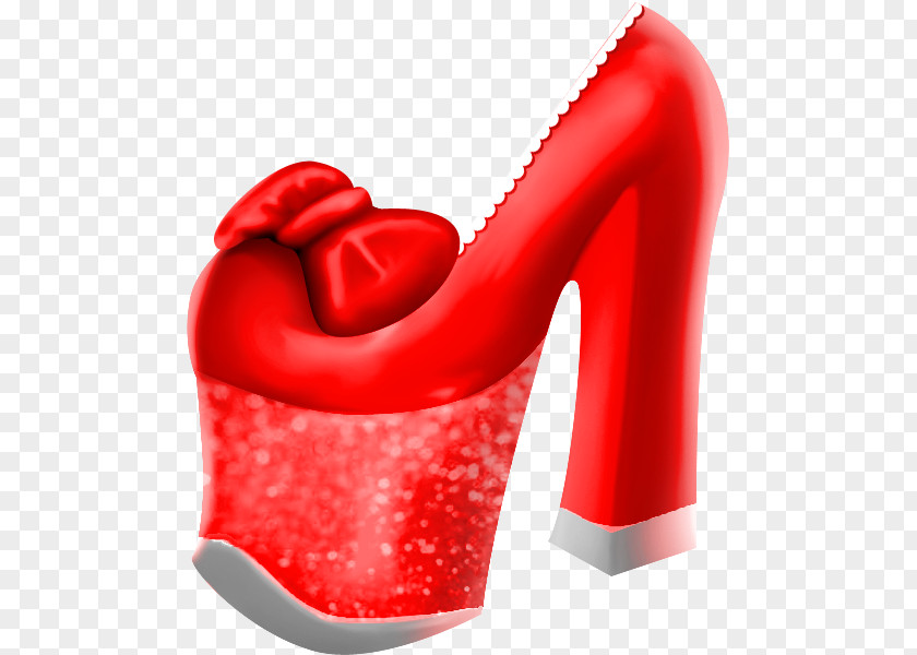 Big Red High Heels Shoe High-heeled Footwear Handbag Boot PNG