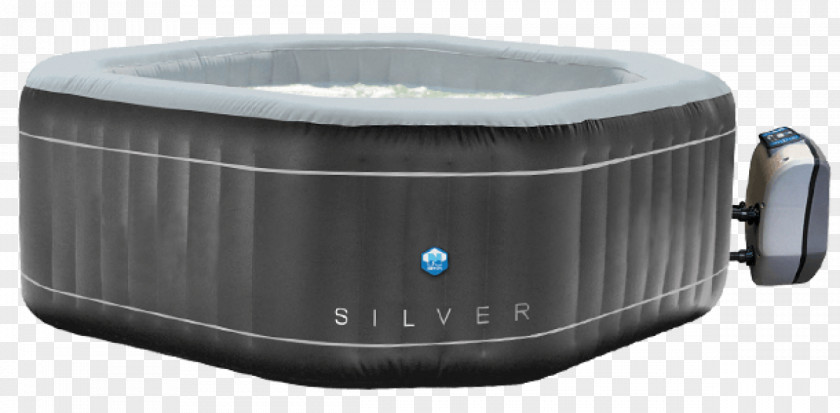 Silver Hot Tub Spa Inflatable Polyvinyl Chloride PNG