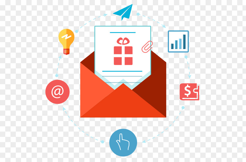 Email Digital Marketing Flat Design Electronic Mailing List PNG