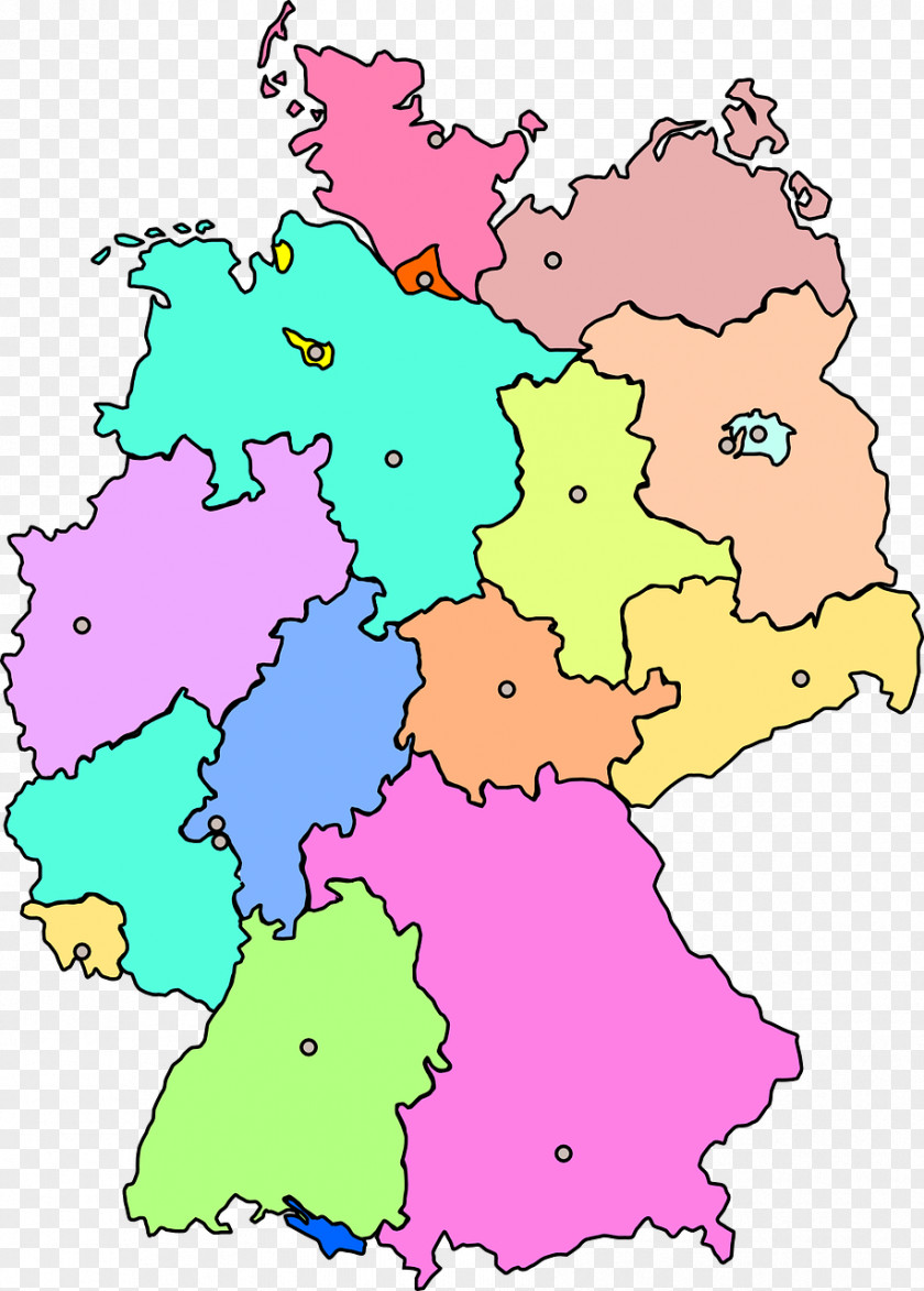 Map States Of Germany World Linear Scale Clip Art PNG