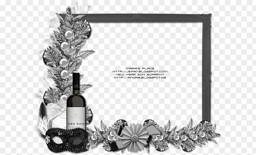 New Year Border Monochrome Photography Picture Frames Font PNG