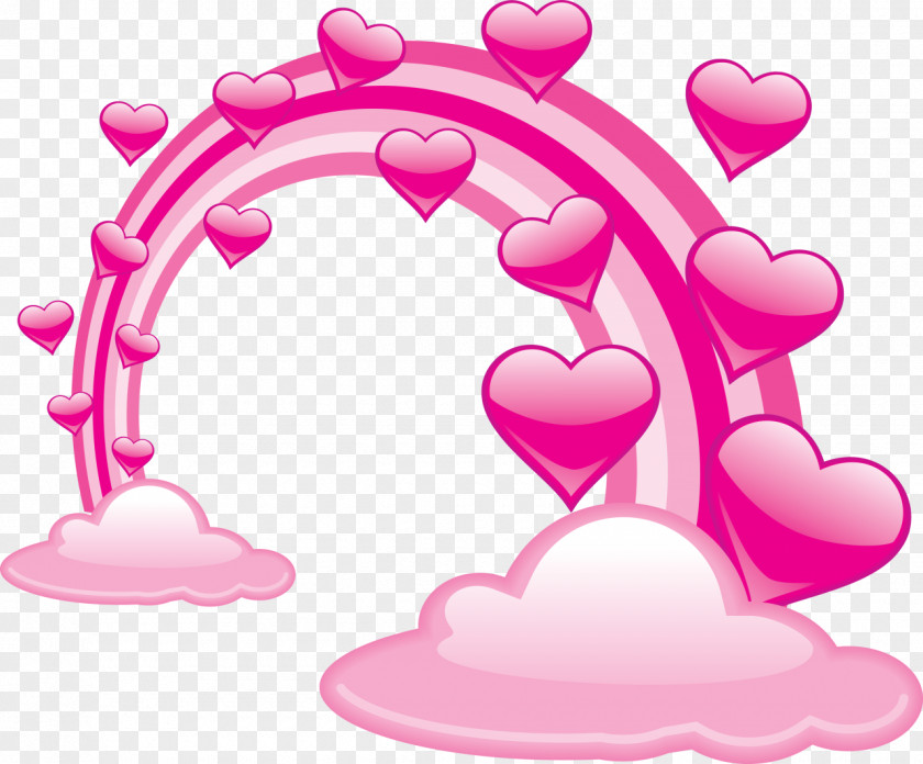 Pink Valentine's Day Heart Clip Art PNG