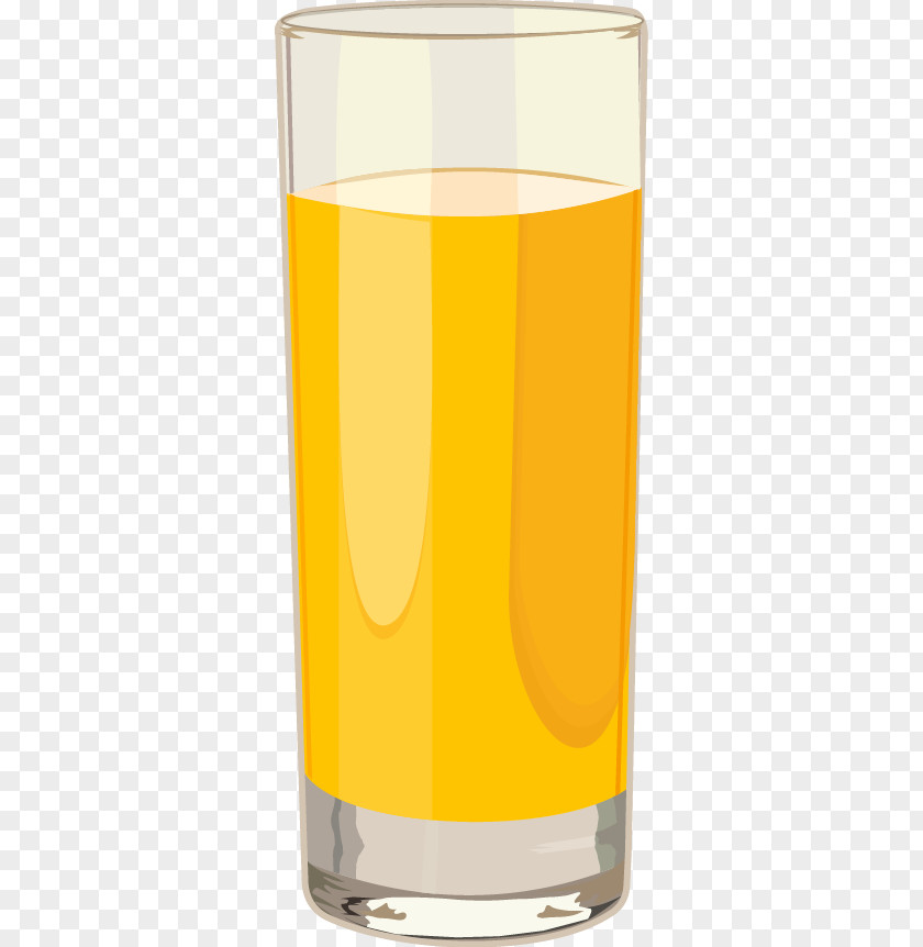 Vector Decorative Creative Juice Cup Orange Drink Glass PNG