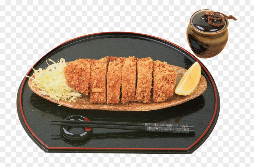 Deep Fried Pork Chop With Lemon Sauce Japanese Cuisine Tonkatsu Spare Ribs Katsudon French Fries PNG