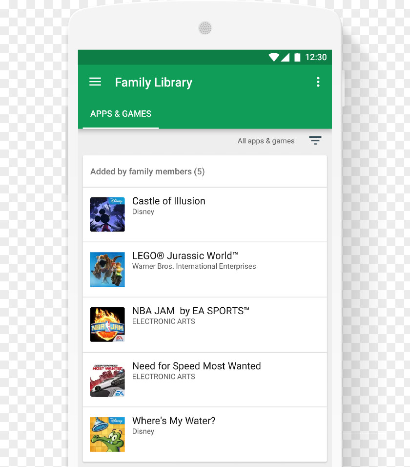 Family Google Play Web Page PNG