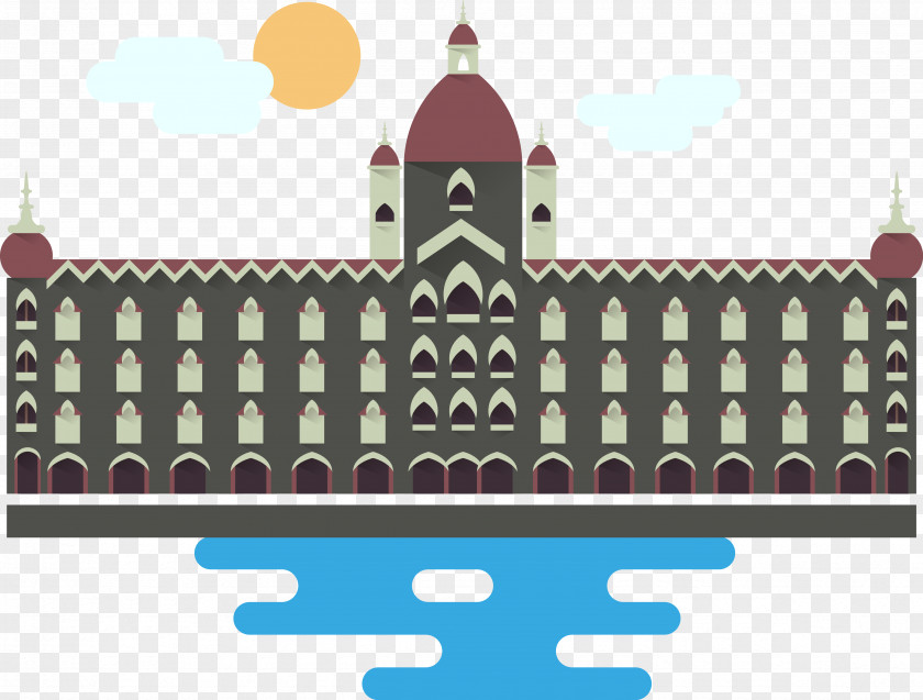 Temple Building Vector Gateway Of India Monument Illustration PNG
