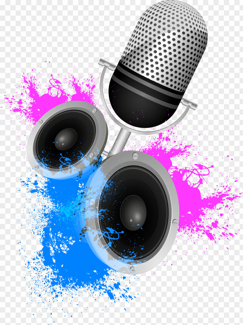 Vector Microphone Sound Material PNG