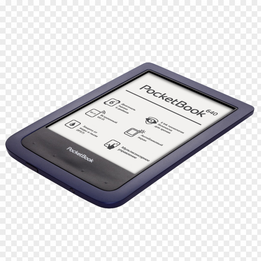 Pocketbook Sony Reader E-Readers PocketBook International 640 Aqua White E-book PNG