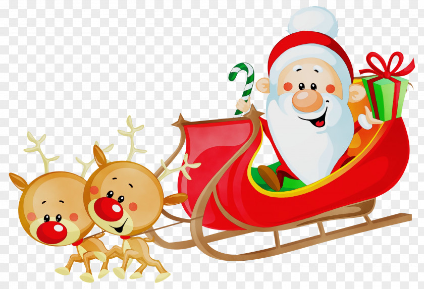 Santa Claus Clip Art Sled Openclipart PNG