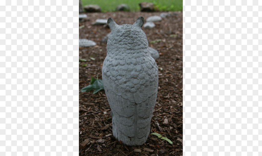 Owl Concrete Sculpture Statue Cast Stone PNG