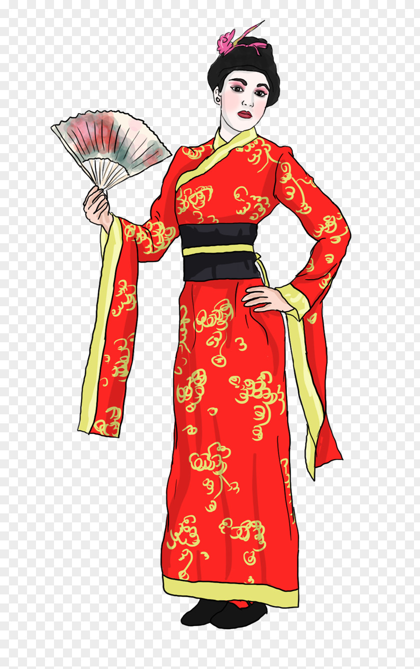 Purple Kimono Cliparts Robe Costume Geisha Dress PNG