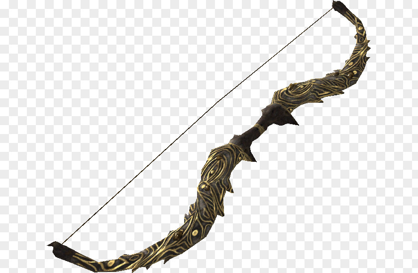 Ancient Weapons The Elder Scrolls V: Skyrim Oblivion Weapon Role-playing Game Bow And Arrow PNG