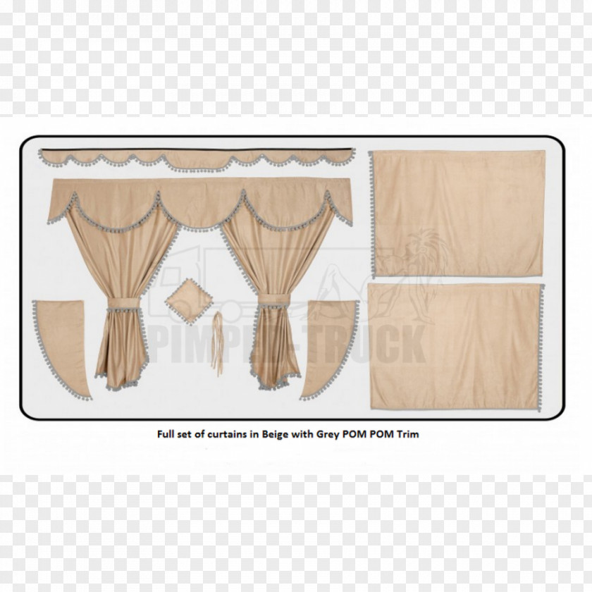 Grey Curtain Hem Sewing Plush Tassel PNG