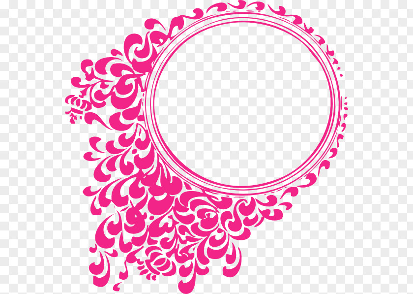 Pink Bracket Cliparts Picture Frame Circle Clip Art PNG